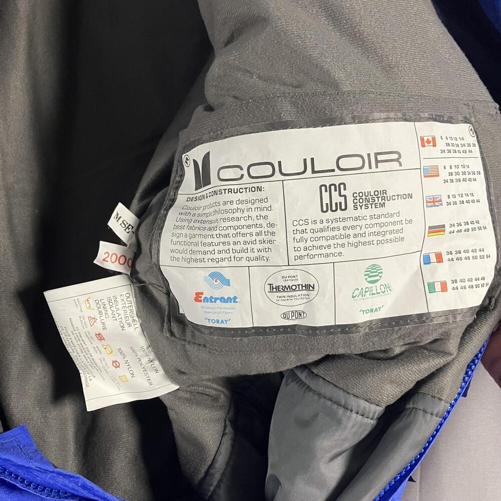 Vintage Couloir Ski Suit Mens 40‎ One Piece Entrant 90s Snowsuit Jumpsuit Jacket - Picture 9 of 16